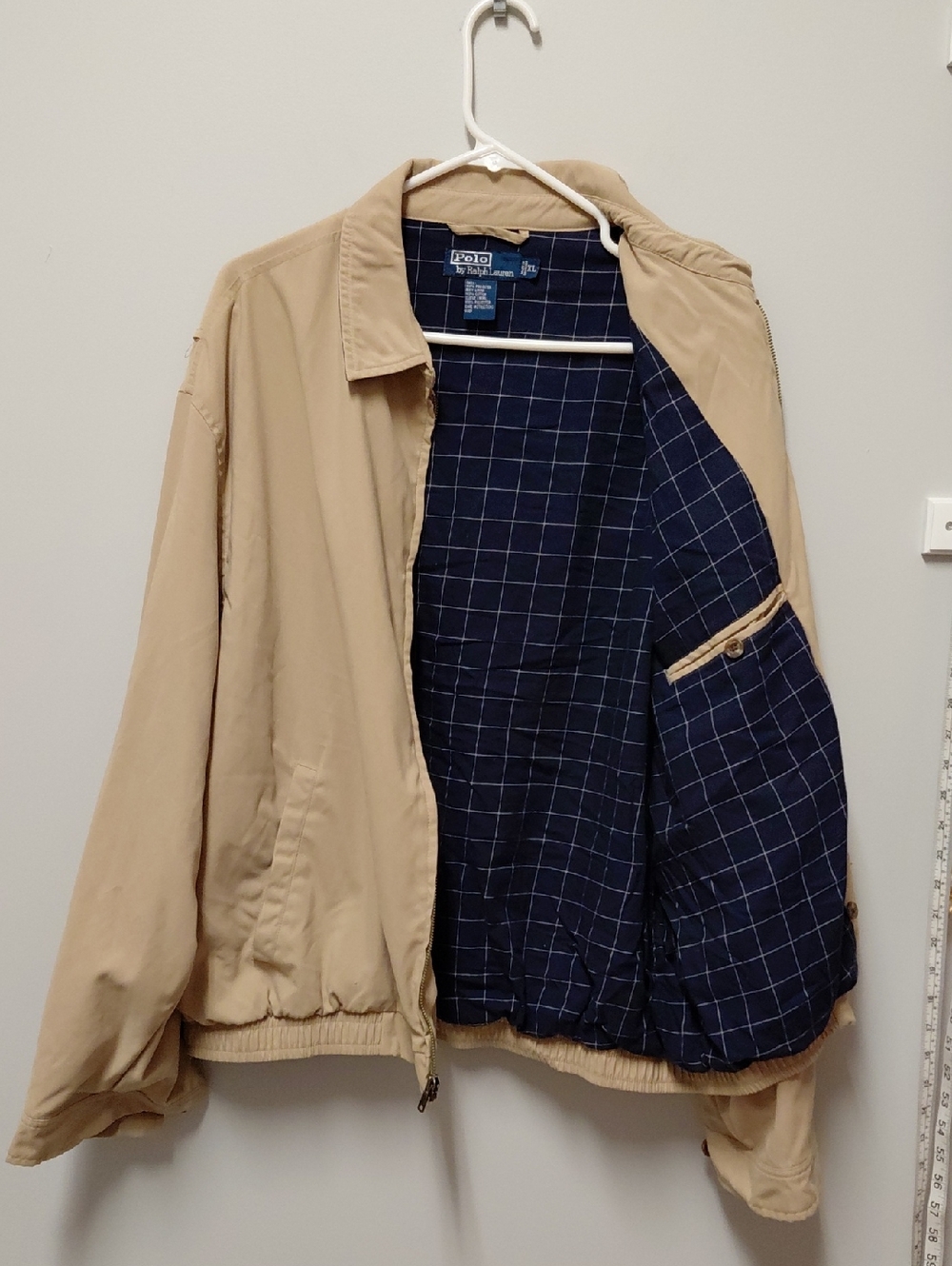 Polo by Ralph Lauren Khaki Beige Bi-Swing Jacket with Navy Logo - Picture 9 of 9
